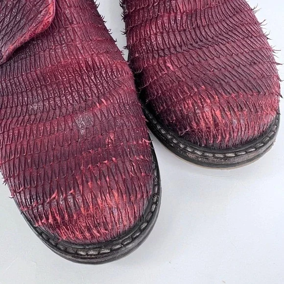 A.S.98 Airstep Avant Garde leather ankle boots red burgundy‎ maroon - Picture 13 of 13